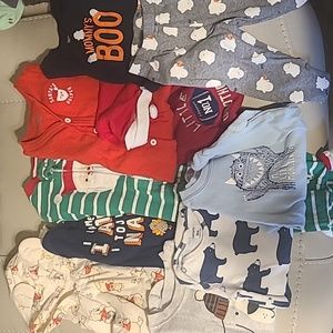 Carter's and Disney baby 9 months Baby clothes. 10 pieces in bundle.